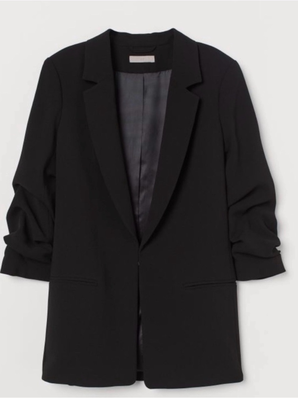 H&M Gathered Sleeve Blazer
